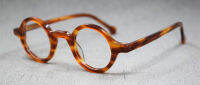 BETSION Small Vintage Round 37mm Hand Made Glasses Full Rim Eyeglass Frames Men Women Myopia Rx able