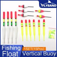 ﹉◘ↂ FLYSAND Assorted Sizes Fishing Lure Floats Bobbers Slip Drift Tube Fishing Accessories Sport Fishing Float Kit 15Pcs/Set