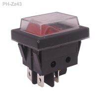 2 Pcs Red Button Rocker Switch 4 Plugs 37 x 30 x 30mm 16A 250V AC/20A 125V AC Electrical Equipment Switches Wholesale