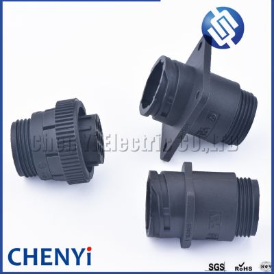 Holiday Discounts TE AMP 9 Pin Male Female SMT Aviation Wiring Black Circular Connector Plug  With Terminals 182663-1 182645-1 182922-1 183079-1
