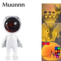 ❃✻✱ Muunnn Rainbow Projection Night light Robot Sun Lamp Table Night Light Sunset Lamp Infinite Dimming Bedroom Atmosphere Light