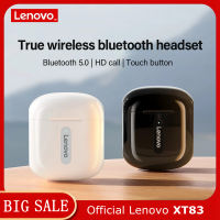 Lenovo XT83 TWS หูฟัง HiFi คุณภาพเสียงบลูทูธชุดหูฟังไร้สายสัมผัสเกมสเตอริโอหูฟังกีฬาไมโครโฟนคู่ความล่าช้าต่ำ. แบบดั้งเดิม100%