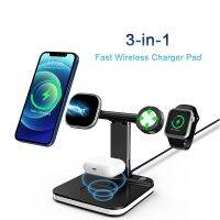 3-in-1 15W Fast Wireless Charger Pad for Samsung Galaxy S22 S21 Ultra S10 S9 Plus Smart Watch For iPhone12 13 14 Pro Max