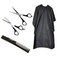 Hair Scissors Set Cutting Barber Kit Shawl Kits Salon Hairdressing Shears Stylist Cape Apron Professional Trimming Tools Dye