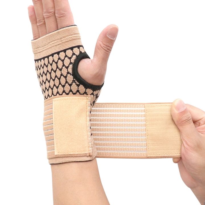 1-pcs-sports-pressurizable-bandage-wrist-support-cotton-palm-protect-gloves-coyoco-professional-women-men-wristbands