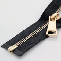 ☌ 5 60/70/80/90/100/120/150 cm metal zipper open-end auto lock rose gold for sewing clothing zippers