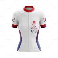 ZZOOI Korea Women Cycling Jersey Short Sleeve Breathable Top Outdoor Sports Running Bike Quick-Drying Uniform Roupa Ciclismo Feminina Men