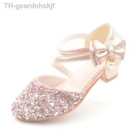 【hot】❀  Kids Sandals Glitter Rhinestone Student Shoes 5-13 Yearss Children Heel