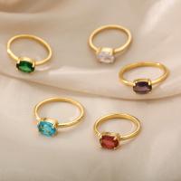 Elegant Birthstone Rings For Women Stainless Steel 12 Birthstone Couple Finger Ring Femme Wedding Birthday Jewelry Gift Bff 2022