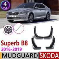 Front Rear Car Mudflaps for Skoda Superb B8 3 MK3 3V 2016 2019 Fender Mud Guard Flap Splash Flaps Mudguard Accessories 2017 2018