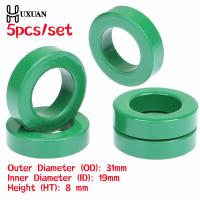 5Pcs 31*19*8mm High Conductivity Green Ferrite Core Ring Anti-interference Filter Inductor Electrical Circuitry Parts