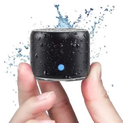 new Mini Bluetooth Speaker with Custom Bass Radiator  IPX7 Waterproof  Super Portable Speakers  Travel Case Packed Wireless and Bluetooth SpeakersWire
