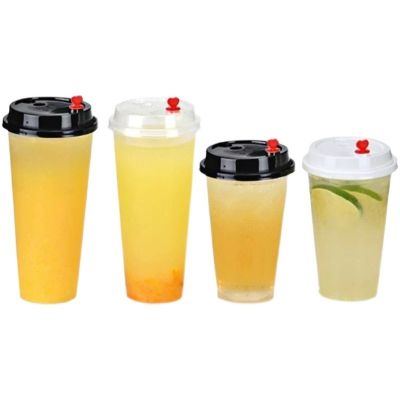 【CW】✾  Hard Reusable BubbLe Cup Disposable Plastic for with Lid and Verrine Glasses Goblet