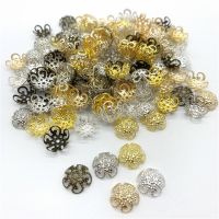 ♣✵ 100pcs/Lot 10mm Flower Torus Shape Alloy Beads Caps Jewelry Findings Spacer Beads For Jewelry Making Charms Necklace Bracelets