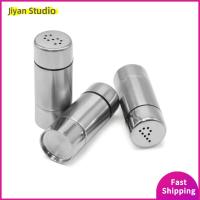 JIYAN2866 ฝาครอบแบบหมุนได้ เครื่องปั่นเครื่องเทศ แบบพกพาได้ เหล็กไร้สนิม เครื่องจ่ายเครื่องปรุงรส ทนทานต่อการใช้งาน ดีไซน์รูปตัว S กระป๋องใส่เครื่องปรุง ที่ใส่เกลือ