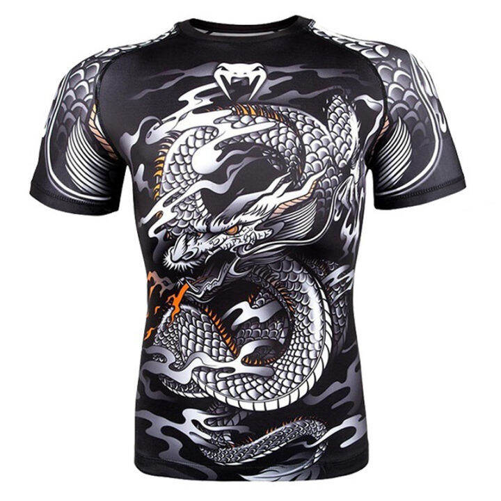 Mens Compression Shirt 3D Printed Tshirts Short Sleeve Quick Dry