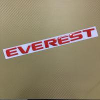 โลโก* EVEREST สีแดง ตัวอักษรแยก ติดฝากระโปรงหน้า FORD ขนาด*3.3 x 39 cm