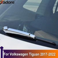 สำหรับ Volkswagen Tiguan 2017 2018 2019 2020 2021 2022ที่เช็ดทำความสะอาดหน้าต่างโครเมียมด้านท้ายฝาครอบช่องแอร์ท้ายแถบปัดน้ำฝนอุปกรณ์ตกแต่งรถยนต์