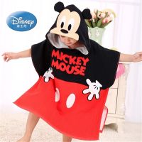 ◄ Disney Mickey mouse Baby Bath Towel Children Hooded Cotton Cloak Baby Kids Boy Cartoon Swimming Beach Towel Toddler Robe gift