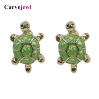 【YF】✠  Carvejewl stud earrings hand painted glaze for women girl gift cute turtle earring tortoise new hot