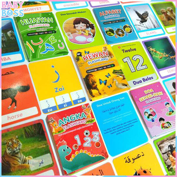 Flash Card Kartu Pintar Edukasi Belajar Anak Paud TK Balita Umur 1 2 3 ...