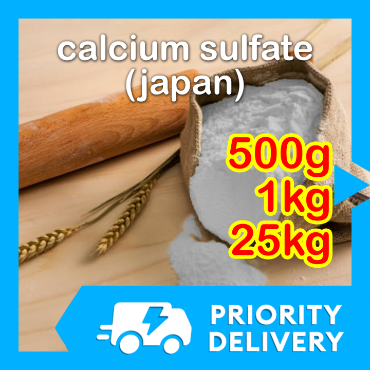 CALCIUM SULFATE FOR TAHO Anhydrous 100g 500g 1kg 3kg 25kg USP Food