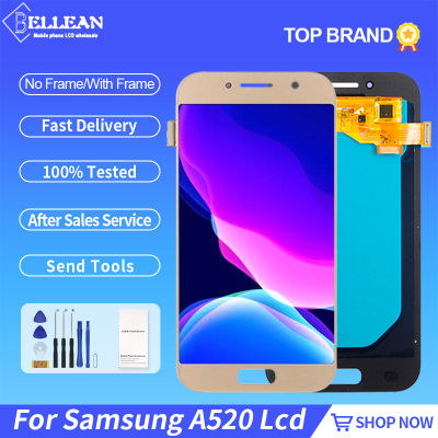 Catteny หน้าจอ AMOLED ขนาด5.2นิ้วสำหรับ Samsung Galaxy A5 2017 LCD Touch Screen Digitizer A520 A520 F ASSEMBLY จัดส่งฟรี