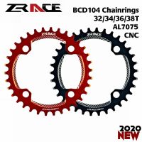 Zrace จานหน้า Bcd104 32T/34T/36T/38T Al7075ฟันแคบกว้างซีเอ็นซีสำหรับ Shimano Deore Mtb ชิ้นส่วน Mtb