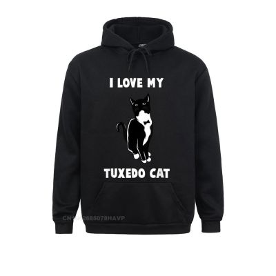 Me encanta mi gato de esmoquin Anime Sudadera con capucha amante de los gatos Anime Sudadera con capucha sudaderas para hombres jersey de Anime sudaderas con capucha de moda novedad fresco