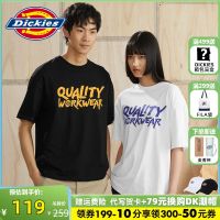 ►☈Dickies เสื้อแขนสั้นผู้ชาย22ใหม่ฤดูใบไม้ผลิและฤดูร้อนพิมพ์ลาย,เสื้อคู่รักเสื้อยืดคอกลมลำลองเข้ากับทุกชุด010367