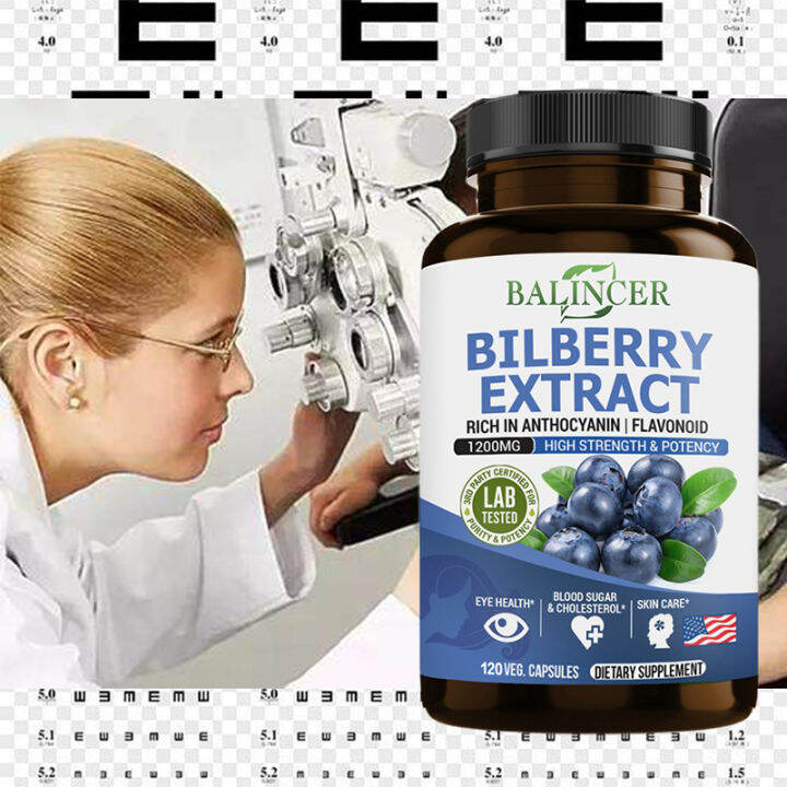 Bilberry Extract Supplements Anthocyanins Antioxidant Antiaging Vitamins Eye Support Heart