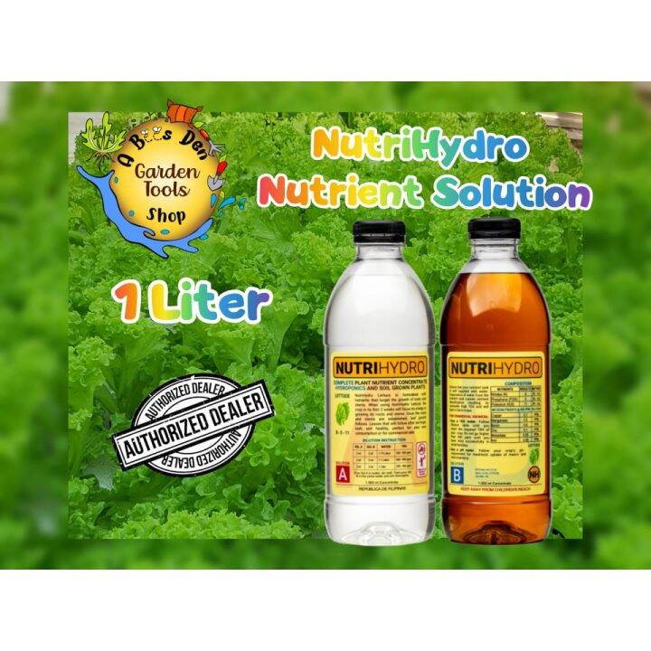 NutriHydro Nutrient Solution Concentrate - Lettuce Nutsol 1 Liter ...