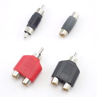 ；【‘； 3.5Mm Plug To 2 RCA Jack Adapter Male To Female 3.5 To AV Audio Connector 2 In 1 Stereo Headset Dual Headphone Audio Plug