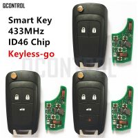 Qcontrol รีโมทกุญแจสำหรับอัจฉริยะ Chevrolet 433Mhz ชิป Id46 Keyless-Go เข้าถึงได้ Comfort