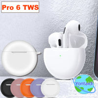 ?【 Readystock】 + Gratis Ongkir?ส่งเร็วสำหรับไอโฟนหัวเหว่ย Xiaomi Samsung TWS Pro6เฮดโฟนหูฟังบลูทูธการยกเลิกเสียงหูฟังพร้อมไมโครโฟนชุดหูฟังไร้สาย Pro6