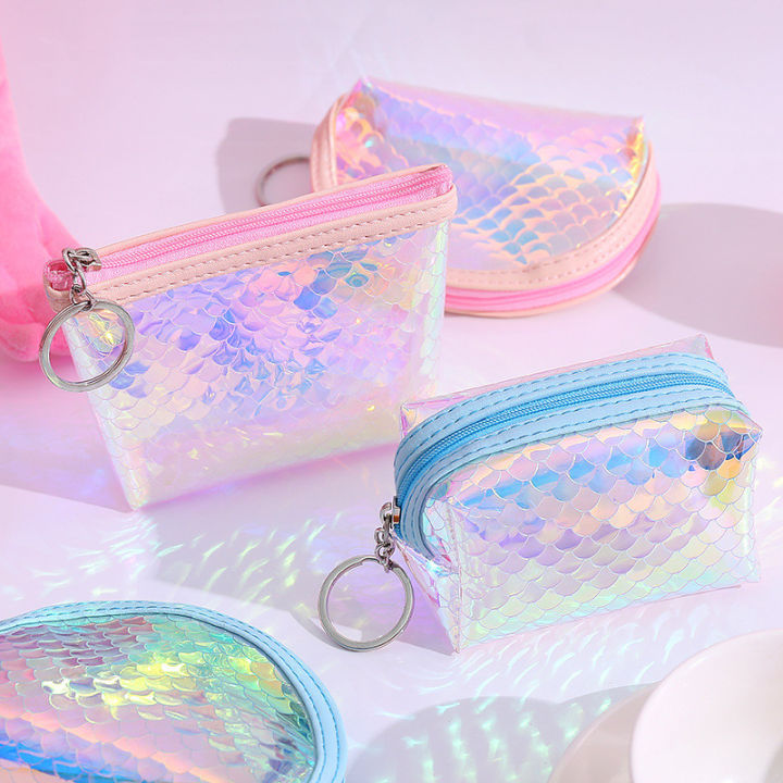 cute-coin-purse-small-coin-pouch-semi-round-square-mini-key-bag-colorful-fish-scale-coin-purse-student-coin-purse