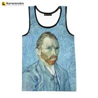 Camisetas sin mangas con pintura al óleo 3D de Van Gogh para hombre y mujer, chaleco informal a la moda, camisas sin mangas, ropa de calle de Hip Hop, Tops de gran tamaño