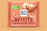 Ritter Sport White Cinnamon Crisp น้ำหนัก 100 กรัม BBF 23/6/24