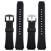 Black Silicone Rubber Sports Watch Strap For Casio Edifice EF-552 Watchbands EF-552D-1A Mens Bracelet Stainless Buckle 25x20mm