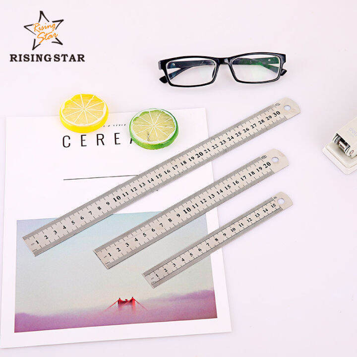 Rising Star Metric & Inch Stainless Steel Ruler With Conversion Chart ...