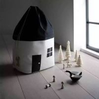 New Home Decoration Nordic Children Cotton Stair House Storage Pocket Kids Room Clear Up Decoration Smiles Photography Props