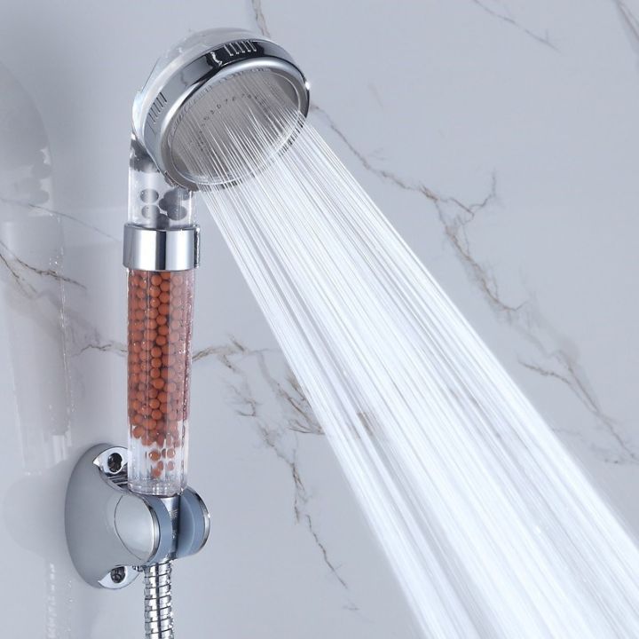 shower-bath-head-adjustable-3-mode-high-pressure-stone-stream-handheld-shower-head-with-negative-ion-activated-ceramic-balls-by-hs2023