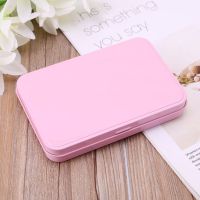 Pink Organizer Case Small Metal Storage Box For Currency Money Candy Key Eye Shadow Portable Storage Boxes