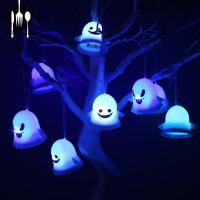 ถังฟักทอง halloween pumpkin ฮาโลวีน กับใบหน้าผี จี้ผี LED สีสันสดใส ที่แขวนแขวน น่ารักน่ารักๆ มินิมินิ ฮาโลวีน