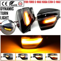 ◕ 2X LED Dynamic Turn Signal Light Side Mirror Sequential Blinker Indicator Lamp For Ford S-Max 07-14 Kuga C394 08-12 C-Max 11-19