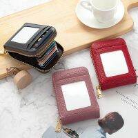 hot！【DT】卍☢  Business Card Holder Men Slot Wallet Leather ID Bank Holders Purse