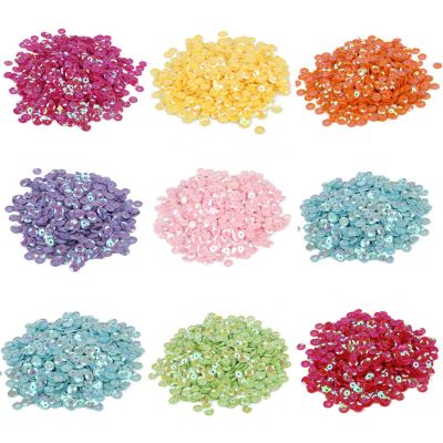 20glot(approx 1200pcs) New Arrival 6mm Multi Colors Flake Rainbow Cup Sequin For DIY Home &amp; Wedding Decoration Confetti