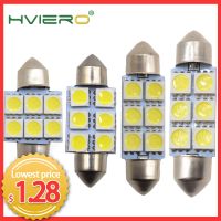 【♘COD Free Cas♘】 mian885 ไฟ Led สีขาว2x 31มม. 36มม. 39มม. C5w C10w 5050 6 Smd Dc 12V โคมไฟกระเป๋าเดินทางแบบเบาๆหลอดไฟอ่านหนังสือไฟที่ประตู