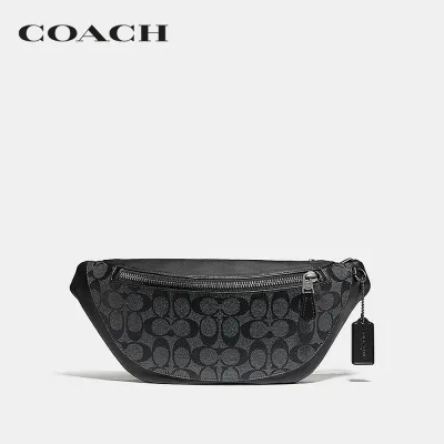 COACH กระเป๋าคาดเอว/กระเป๋าคาดอกผู้ชายรุ่น Warren Belt Bag In Signature Canvas สีหลากสี 78777 QBMI5