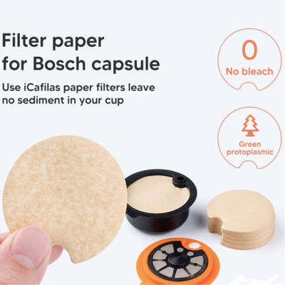 100ชิ้น Disposible กระดาษกรองสำหรับนำมาใช้ใหม่ Tassimo กาแฟแคปซูลป้องกันจากบล็อกให้แคปซูลสำหรับการทำความสะอาด